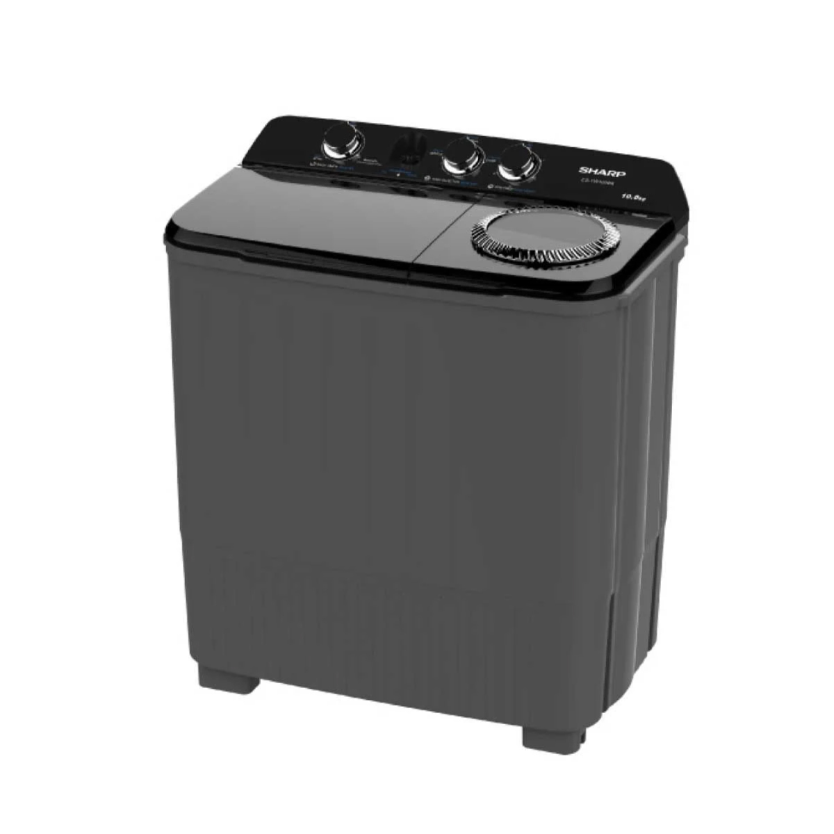 SHARP เครื่องซักผ้า 2 ถัง Twin Tub รุ่น ES-TW100BK ขนาด 10 กก. ถังปั่นแห้ง 5.6 กก. รับประกันมอเตอร์ 10 ปี