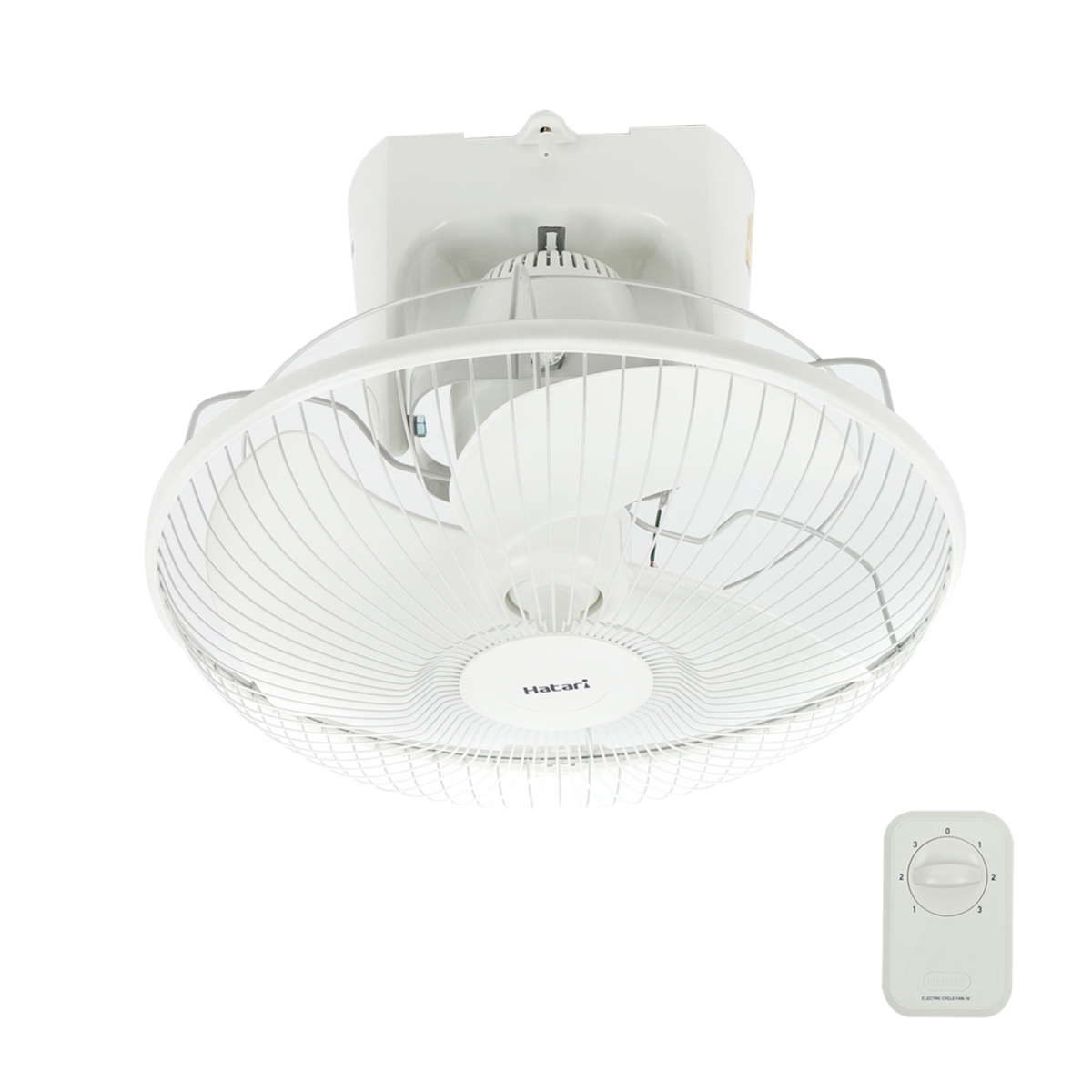 HATARI พัดลมติดเพดาน 16 นิ้ว รุ่น HT-C16M8 สีขาว มอเตอร์ประสิทธิภาพสูง รับประกัน 3 ปี