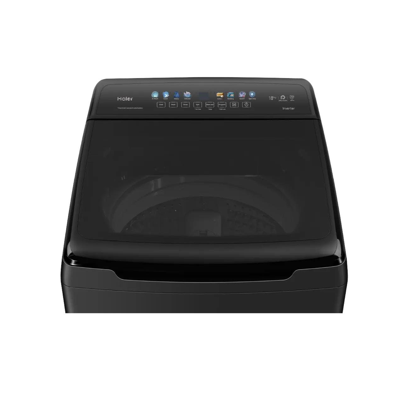 Haier เครื่องซักผ้าฝาบน รุ่น HWM180-B2158B ขนาด 18 กิโลกรัม แผงควบคุมหน้าจอสีระบบสัมผัส มอเตอร์ต่อตรง ทำงานเงียบ