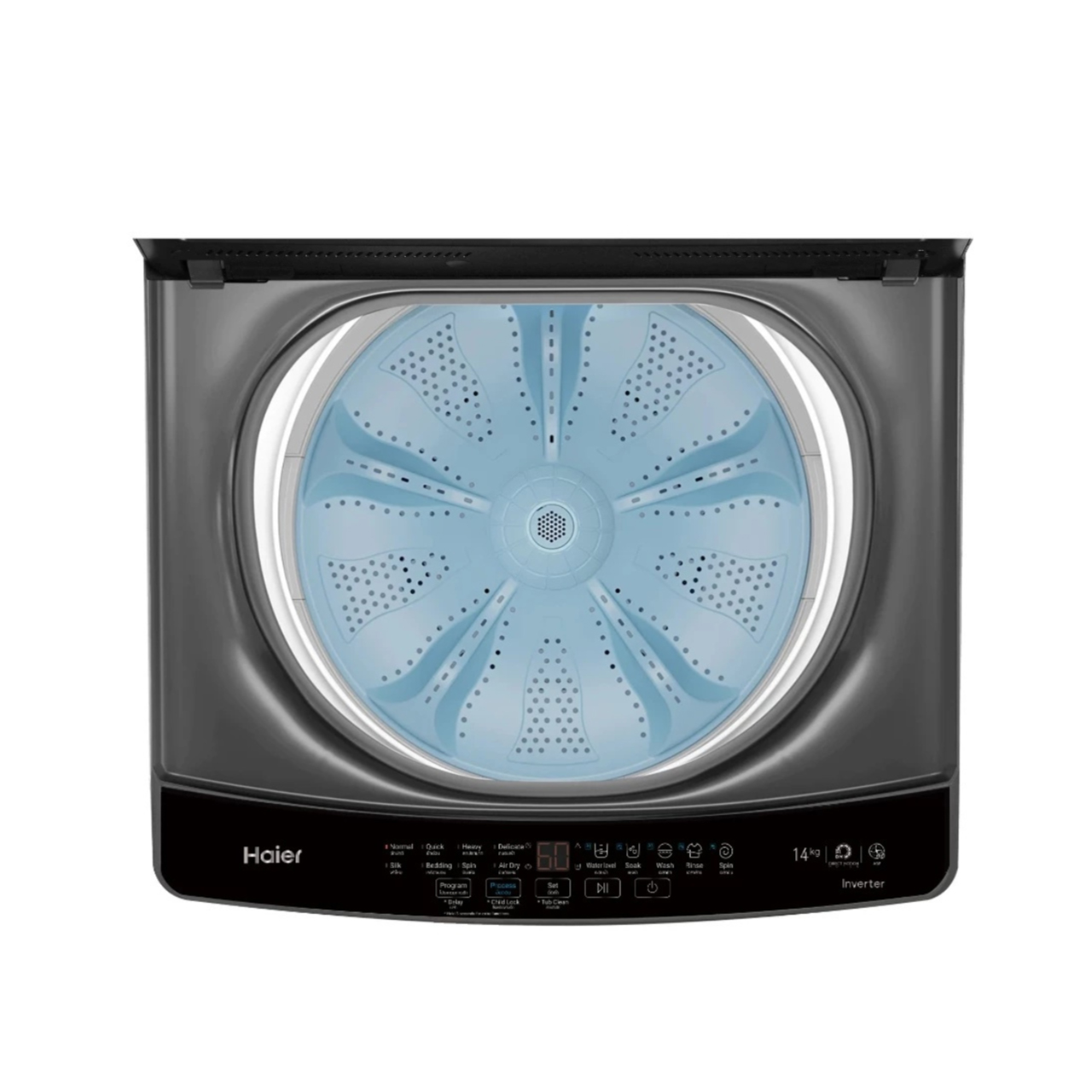 HAIER เครื่องซักผ้าฝาบนอัตโนมัติ รุ่น HWM140-B308S2 ความจุขนาดใหญ่ 14 กก. ประกันมอเตอร์ 12 ปี (ไม่มีช่องใส่น้ำยาซักผ้า)