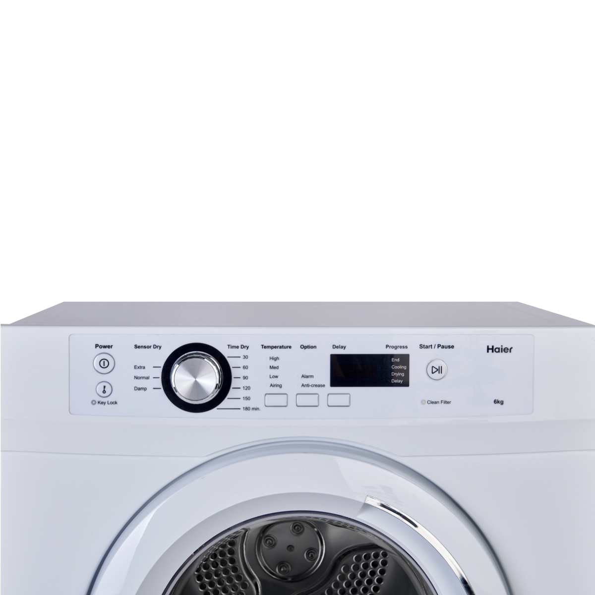 Haier เครื่องอบผ้า ขนาด 7 กก. รุ่น HDV70E1 ระบบเซ็นเซอร์คำนวณอุณหภูมิการอบผ้า รับประกันตัวครื่อง 1 ปี มอเตอร์ 5 ปี