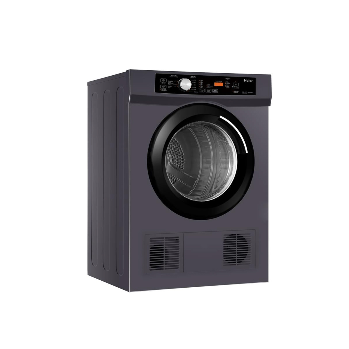 Haier เครื่องอบผ้าฝาหน้า ขนาด 8 กก. รุ่น HDV80E1 ระบบเซ็นเซอร์คำนวณอุณหภูมิการอบผ้า รับประกันตัวครื่อง 1 ปี มอเตอร์ 5 ปี