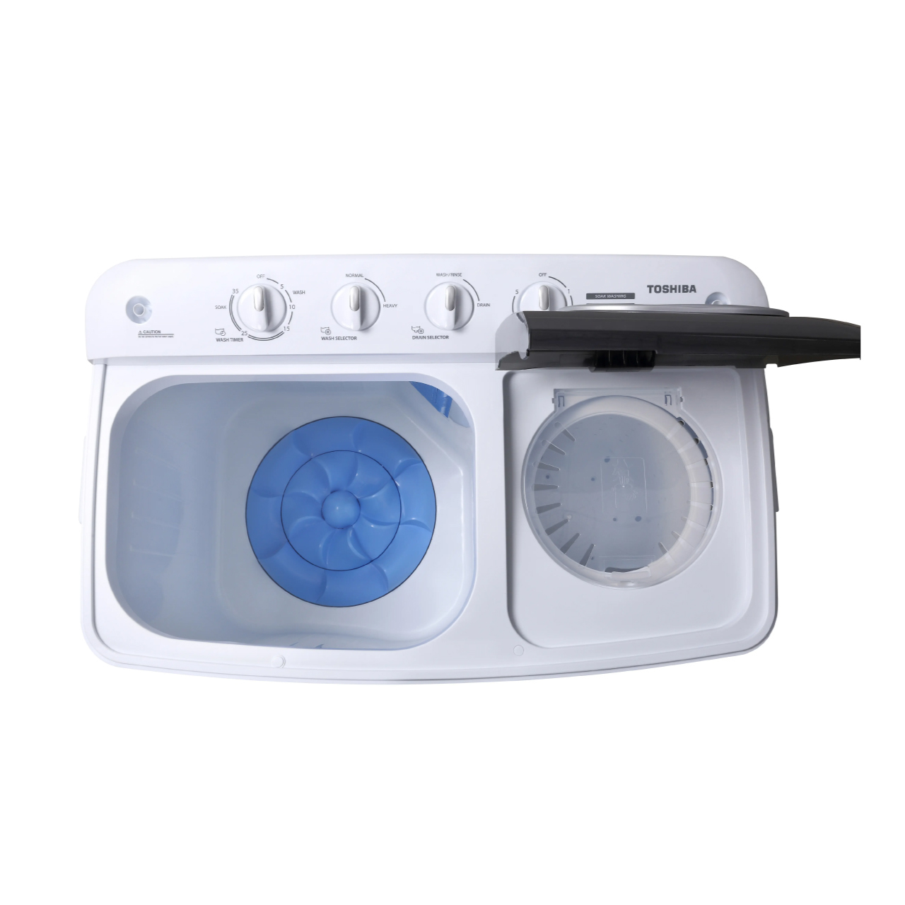 เครื่องซักผ้า 2 ถัง Toshiba รุุ่น VH-Q110MT ความจุ 10 กก. ความจุถังปั่น 6 กก. รับประกัน 2 ปี มอเตอร์ 5 ปี รุ่นใหม่