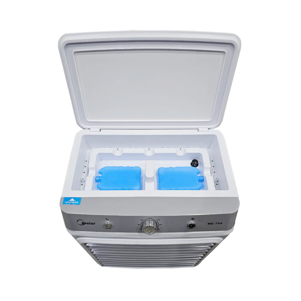 พัดลมไอเย็น MEIER รุ่น ME-704 ความจุ 35 ลิตร ขนาด 100 วัตต์ ลมเย็น ประหยัด มีล้อเคลื่อนย้ายง่าย รับประกัน 2 ปี