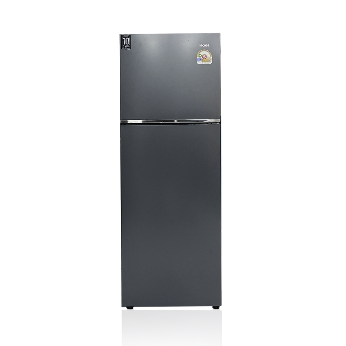ตู้เย็น 2 ประตู Haier รุ่น HRF-245MN SS ความจุ 8.3 คิว ไม่มีน้ำแข็งเกาะ ประหยัดไฟ รับประกัน3 ปี คอมเพรสเซอร์ 10 ปี